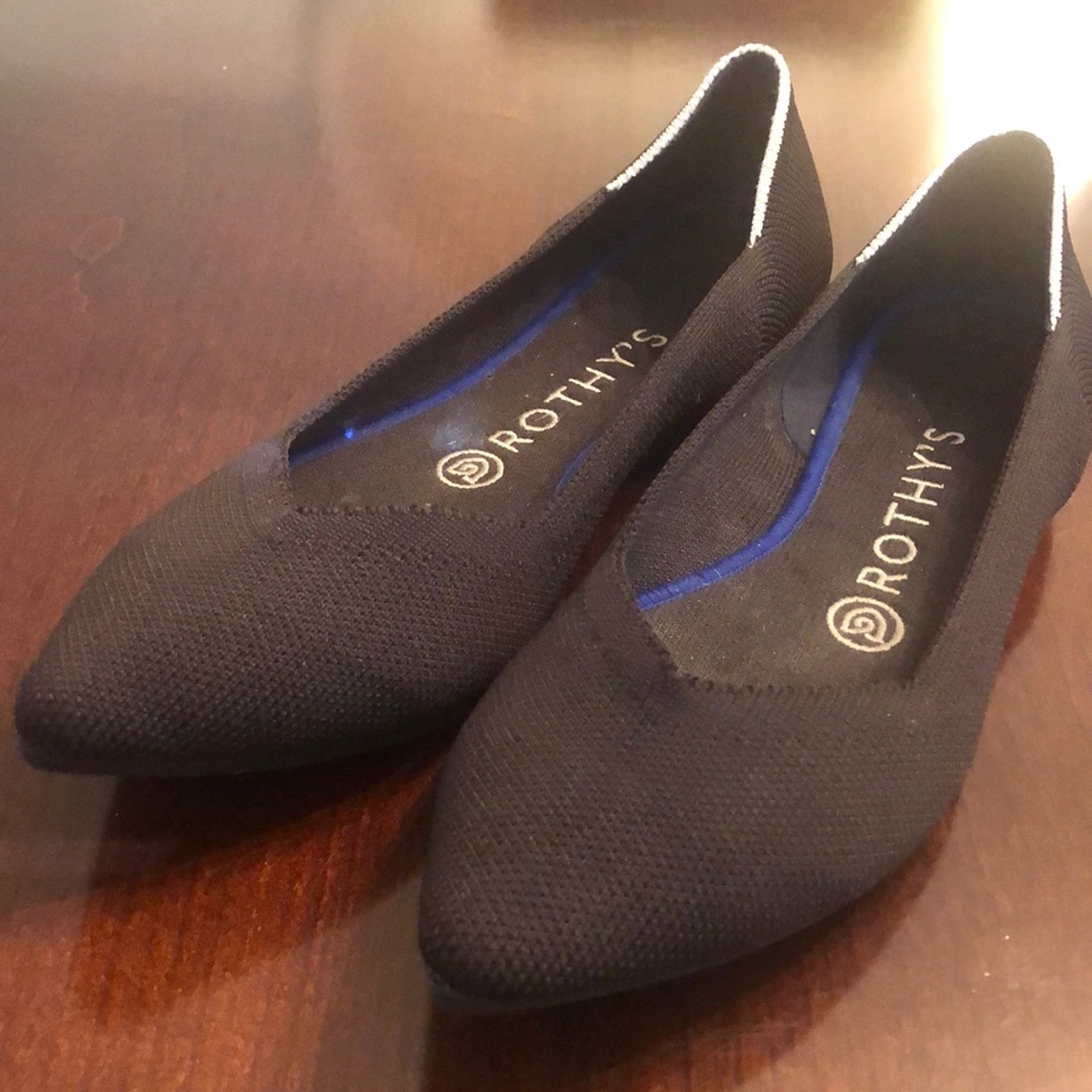 Rothy’s Black, The Point Toe flat